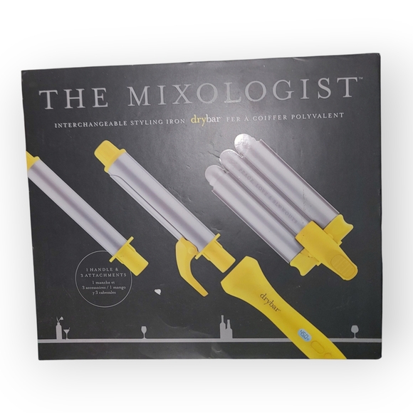Drybar Other - Drybar Mixologist Styling Iron with Yellow and Silver Attachments